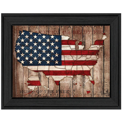 America The Beautiful Black Framed Print Wall Art HomeRoots