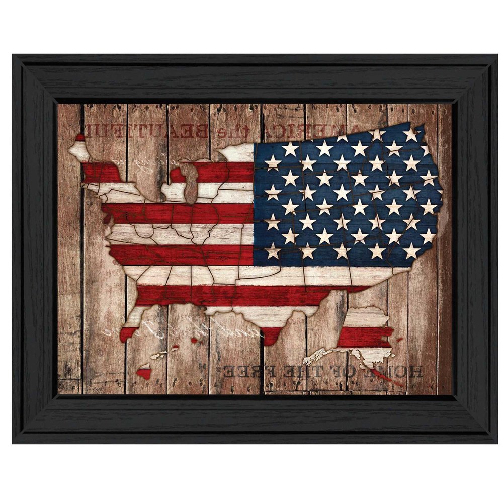 America The Beautiful Black Framed Print Wall Art HomeRoots