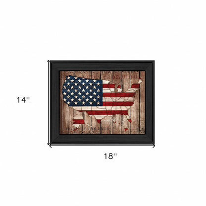 America The Beautiful Black Framed Print Wall Art HomeRoots