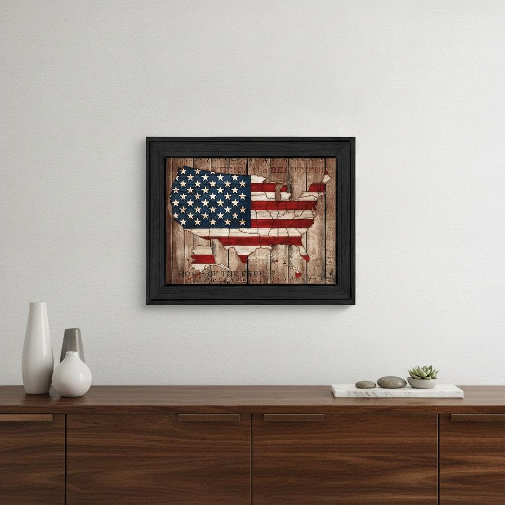 America The Beautiful Black Framed Print Wall Art HomeRoots