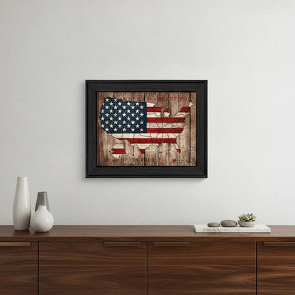 America The Beautiful Black Framed Print Wall Art HomeRoots