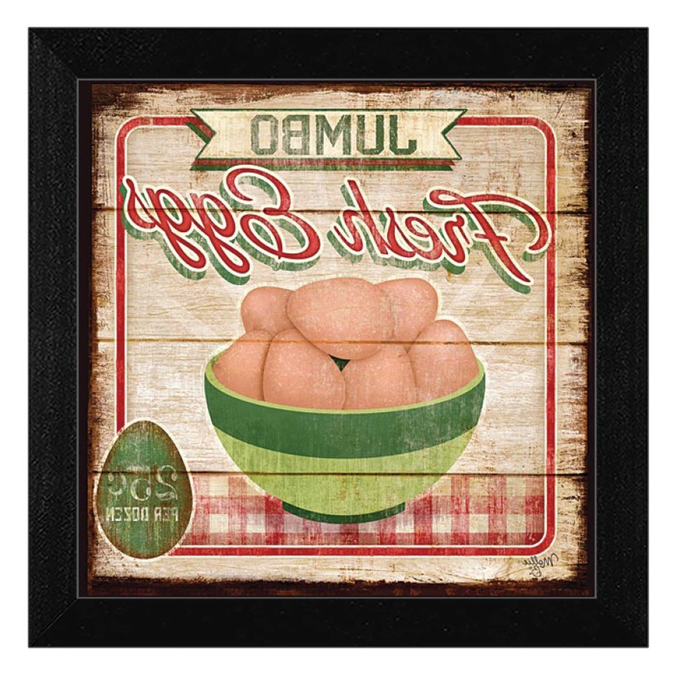 Jumbo Fresh Eggs Black Framed Print Wall Art HomeRoots