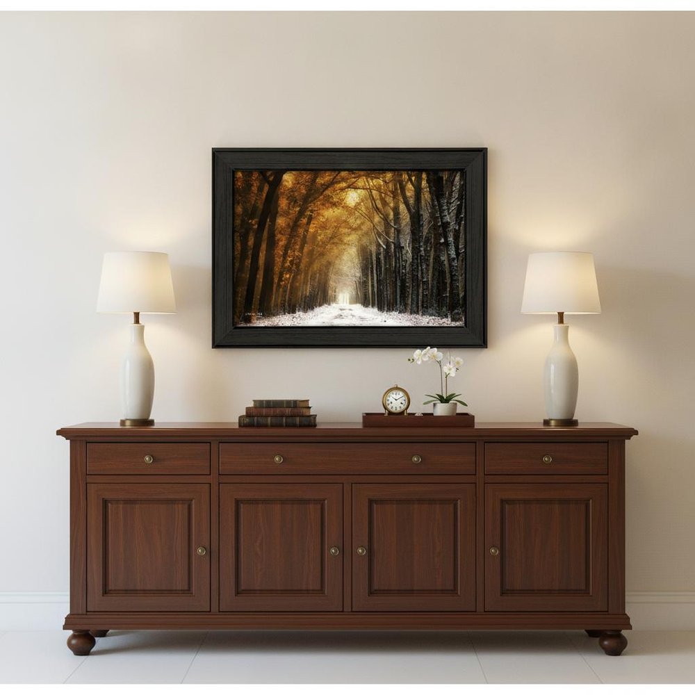 Autumn to Winter Black Framed Print Wall Art HomeRoots