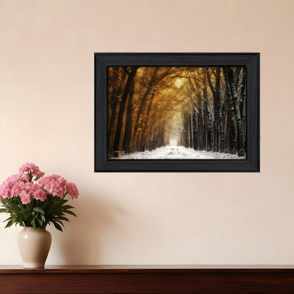 Autumn to Winter Black Framed Print Wall Art HomeRoots