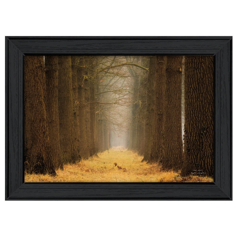 Yellow Path Black Framed Print Wall Art HomeRoots