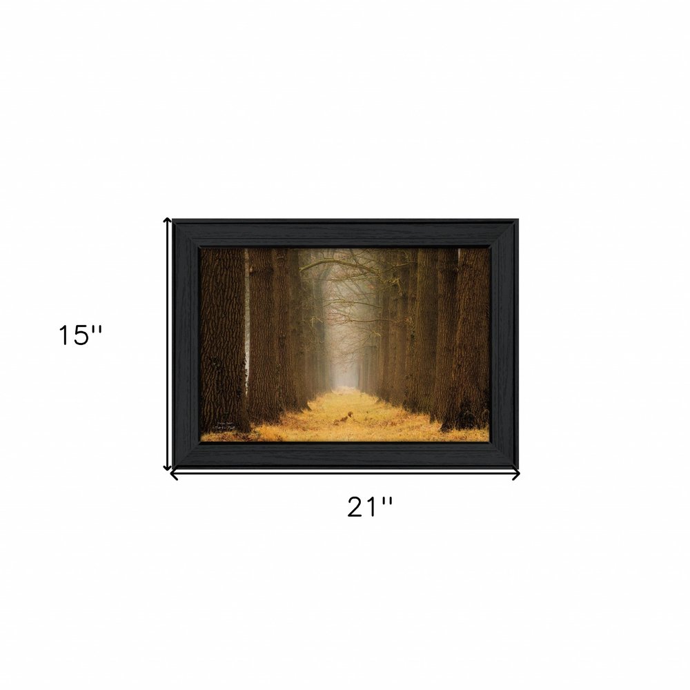 Yellow Path Black Framed Print Wall Art HomeRoots