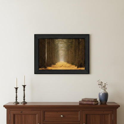 Yellow Path Black Framed Print Wall Art HomeRoots