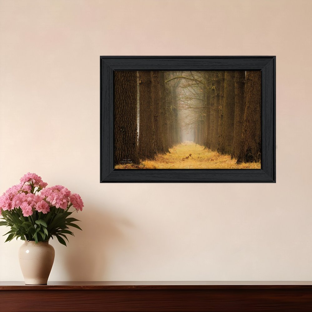 Yellow Path Black Framed Print Wall Art HomeRoots