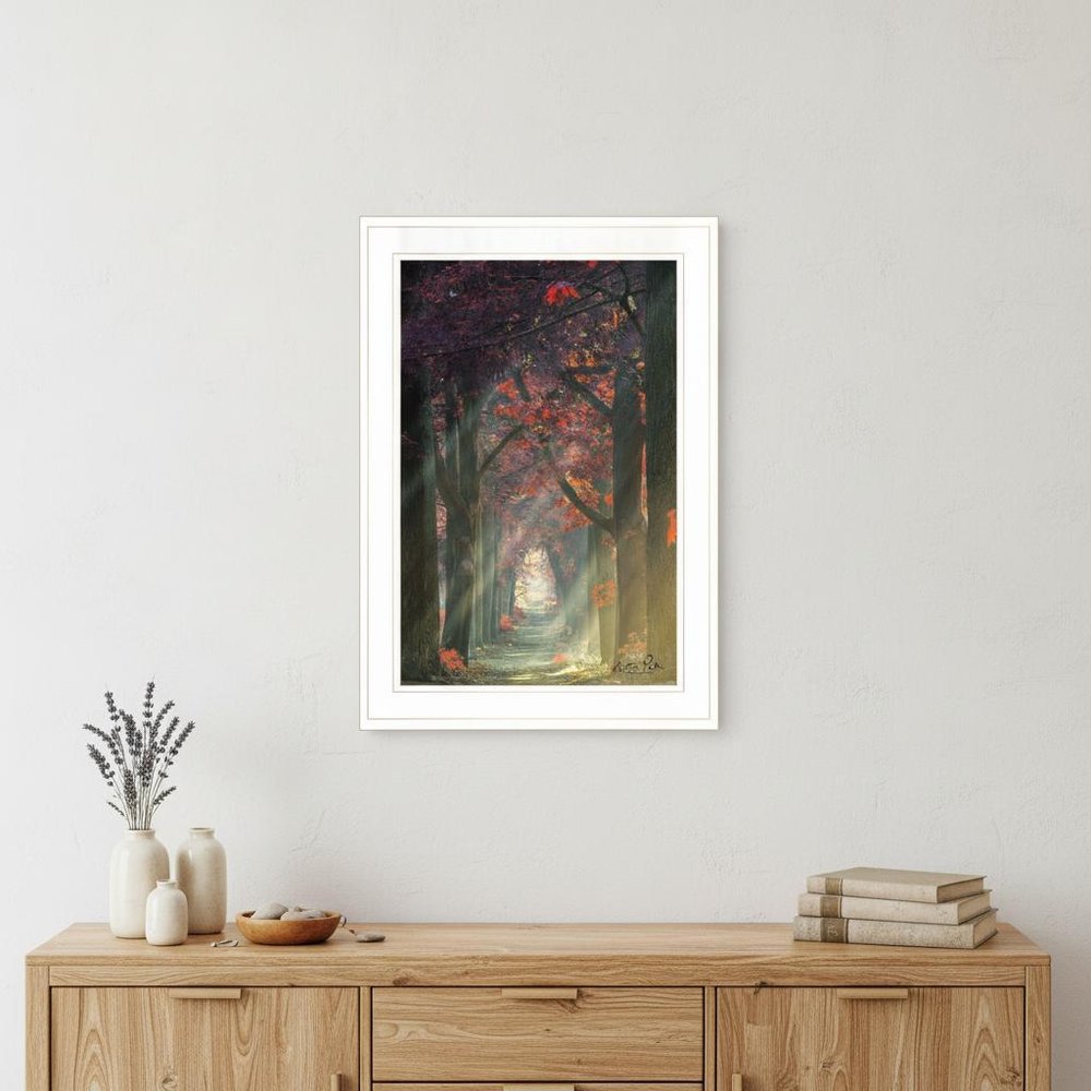 Path of Happiness 1 White Framed Print Wall Art HomeRoots