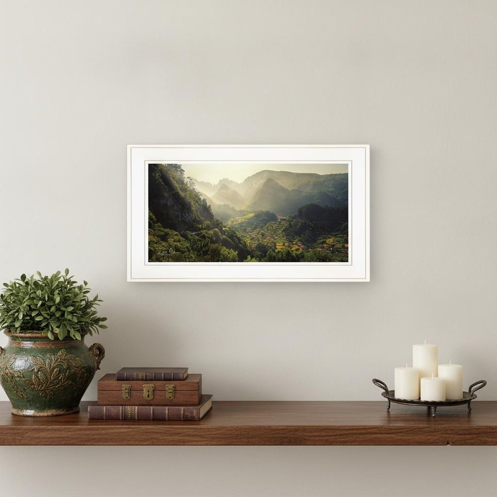 Land of the Hobbits Martin Podt Ready to Hang Framed Print White Frame White Framed Print Wall Art HomeRoots