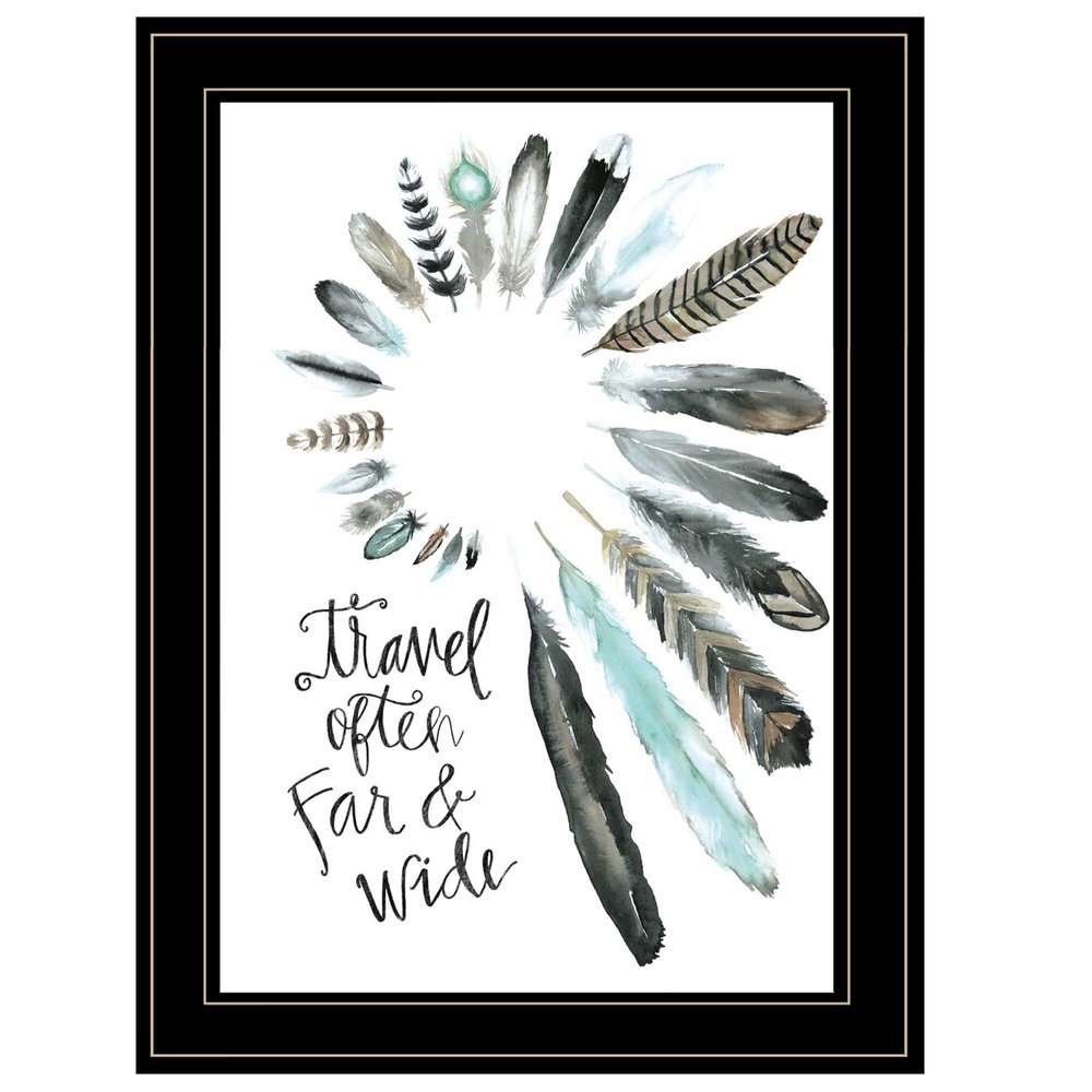 Travel Often Far and Wide 2 Black Framed Print Wall Art HomeRoots