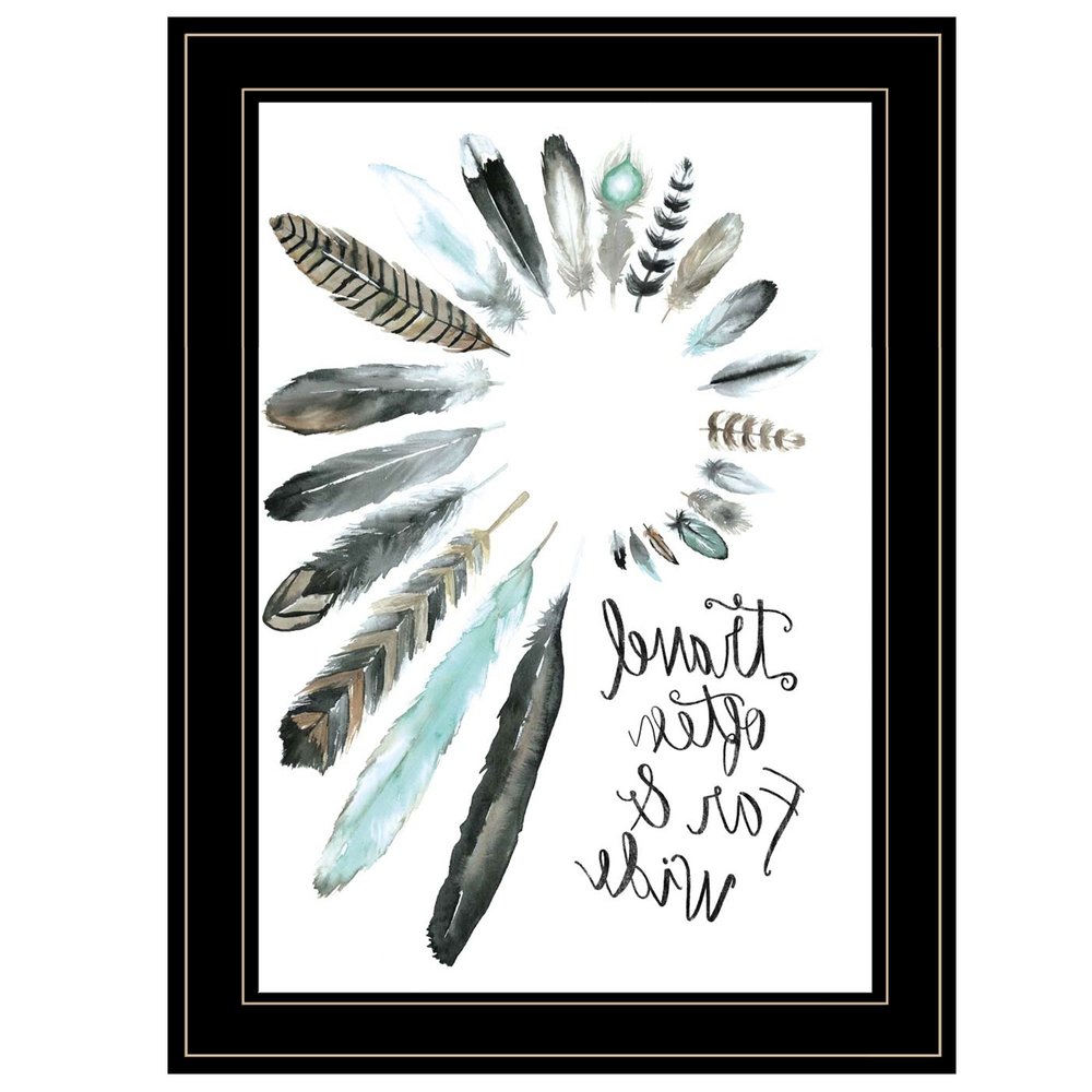 Travel Often Far and Wide 2 Black Framed Print Wall Art HomeRoots