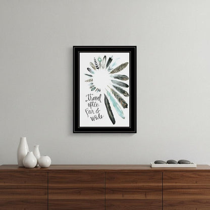 Travel Often Far and Wide 2 Black Framed Print Wall Art HomeRoots
