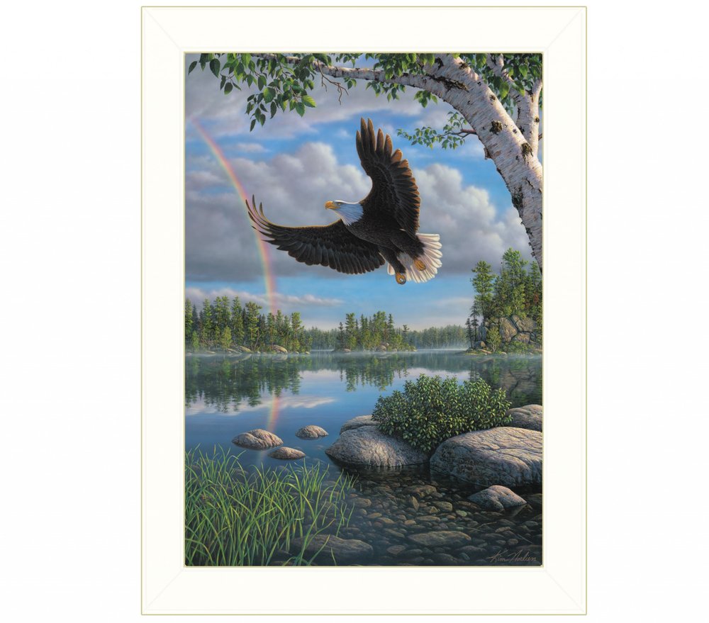 On Eagles Wings 2 White Framed Print Wall Art HomeRoots