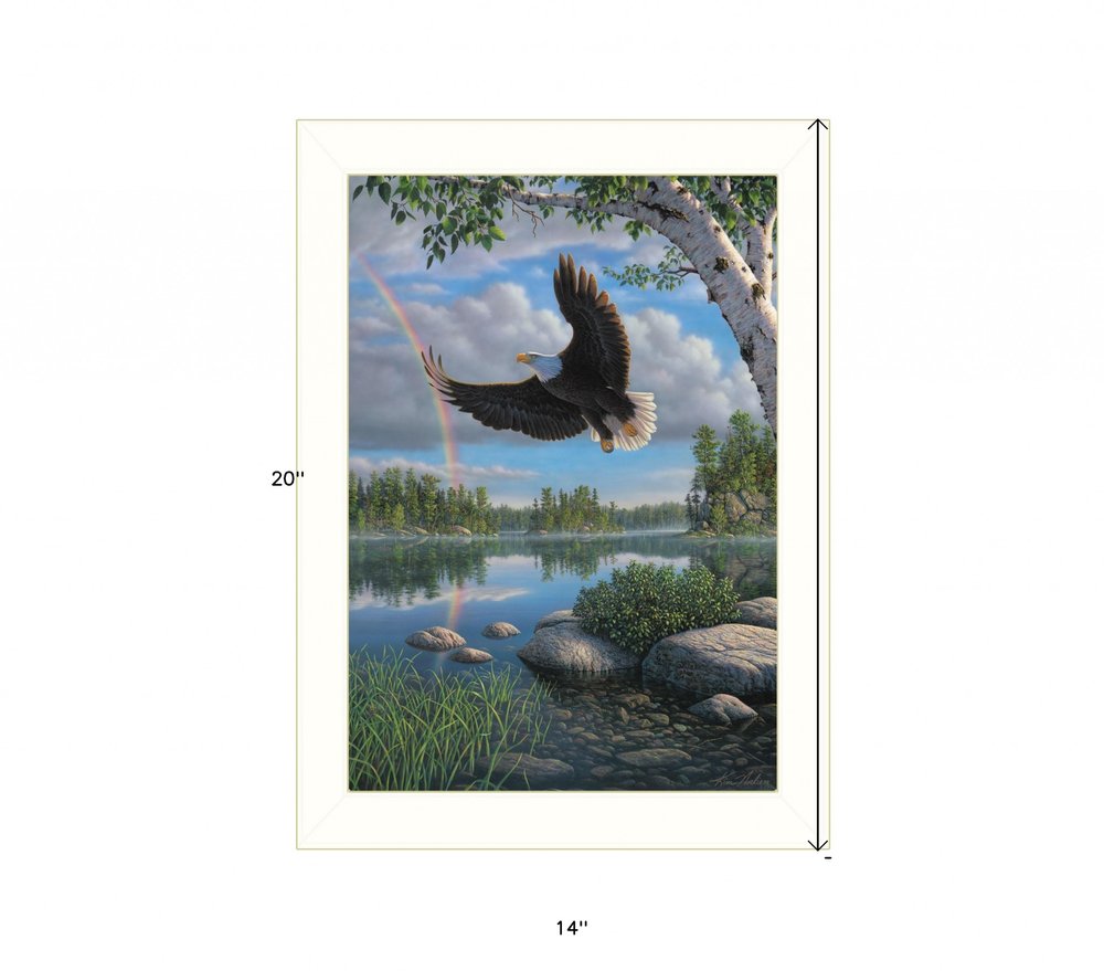 On Eagles Wings 2 White Framed Print Wall Art HomeRoots