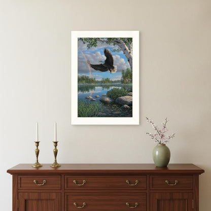On Eagles Wings 2 White Framed Print Wall Art HomeRoots