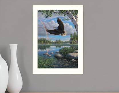 On Eagles Wings 2 White Framed Print Wall Art HomeRoots