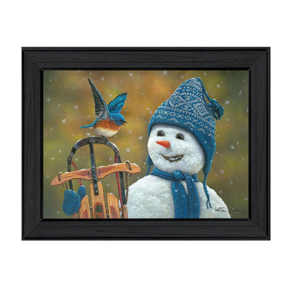Snow Brother Snowman Black Framed Print Wall Art HomeRoots