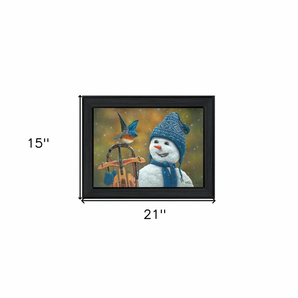 Snow Brother Snowman Black Framed Print Wall Art HomeRoots