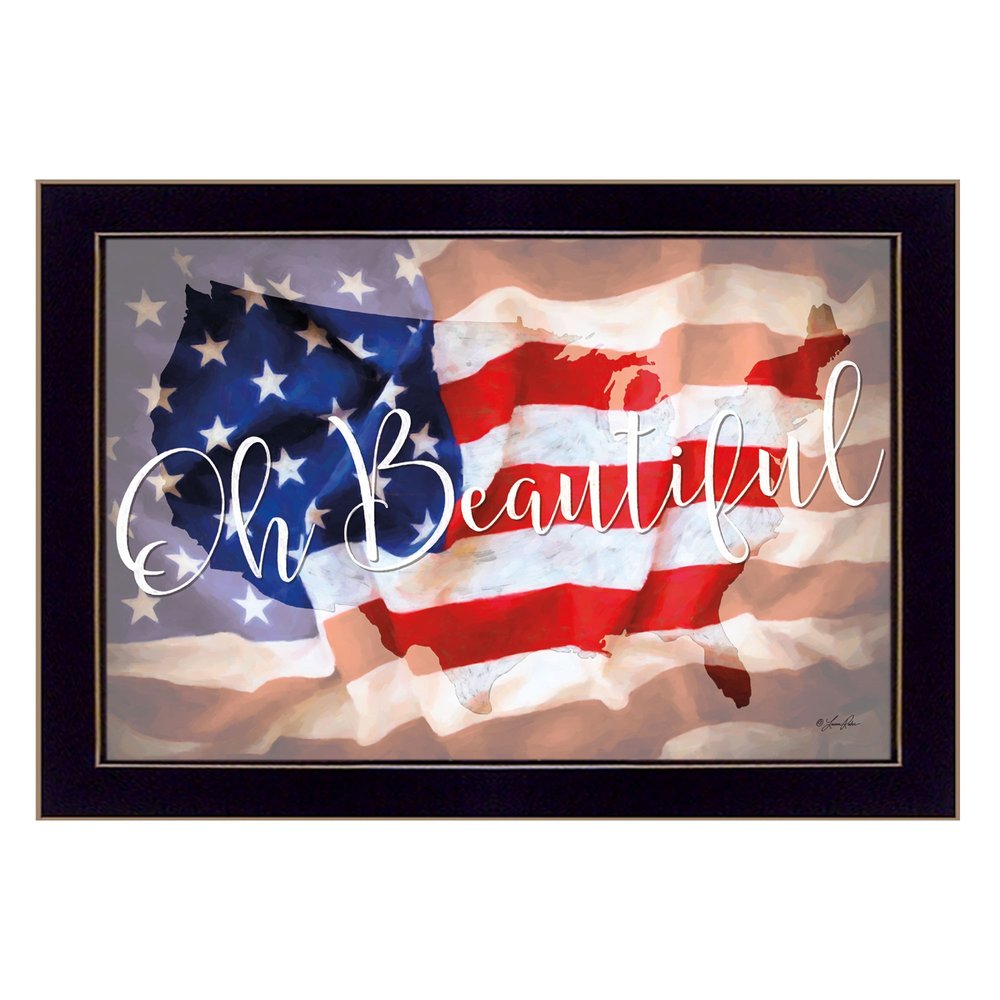 Oh Beautiful America Black Framed Print Wall Art HomeRoots
