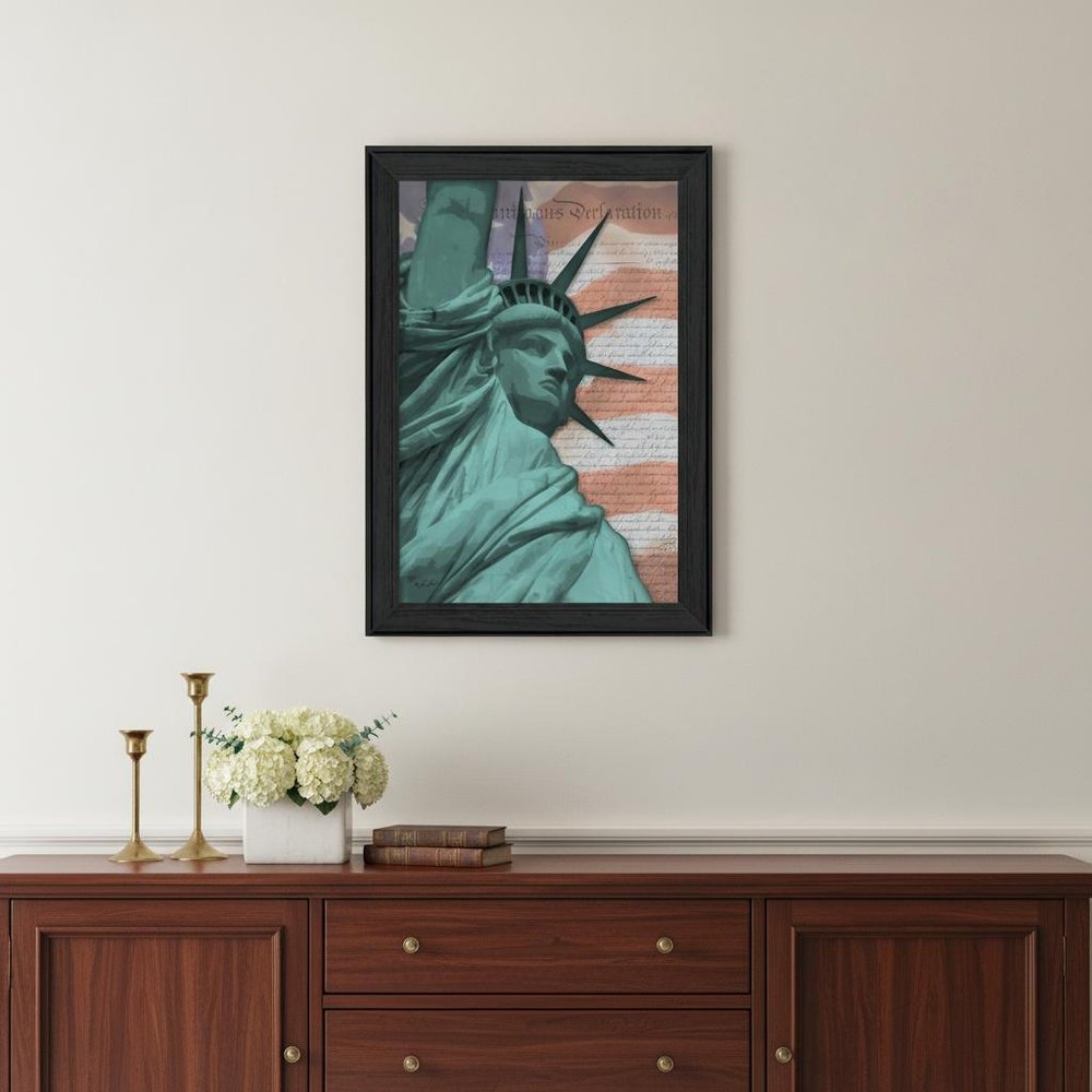 Lady Liberty Black Framed Print Wall Art HomeRoots