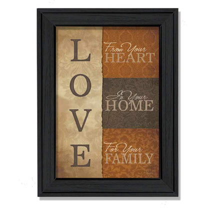Love 3 Black Framed Print Wall Art HomeRoots