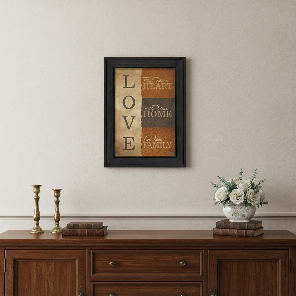 Love 3 Black Framed Print Wall Art HomeRoots