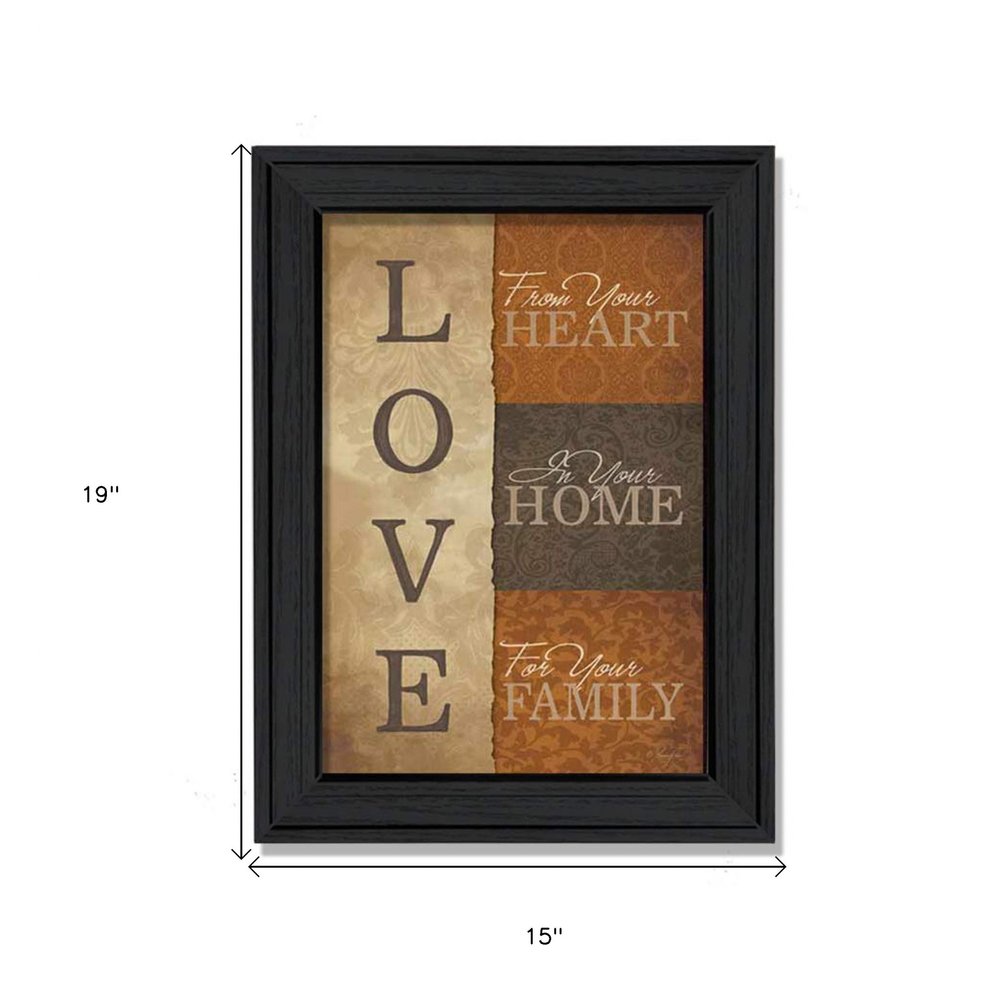 Love 3 Black Framed Print Wall Art HomeRoots