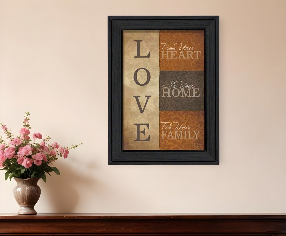Love 3 Black Framed Print Wall Art HomeRoots