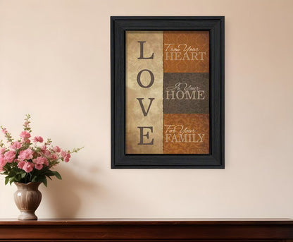 Love 3 Black Framed Print Wall Art HomeRoots