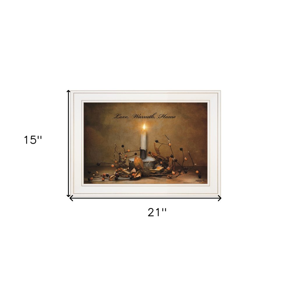 Love Warmth Home 1 White Framed Print Wall Art HomeRoots