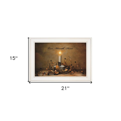 Love Warmth Home 1 White Framed Print Wall Art HomeRoots