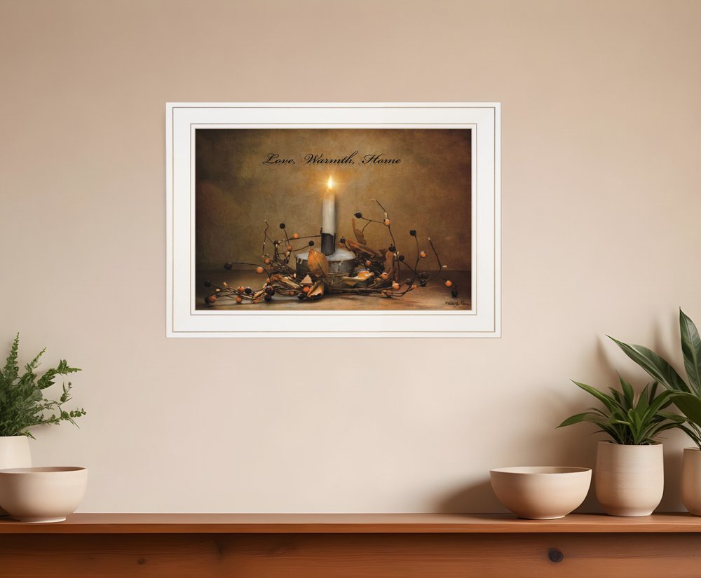 Love Warmth Home 1 White Framed Print Wall Art HomeRoots