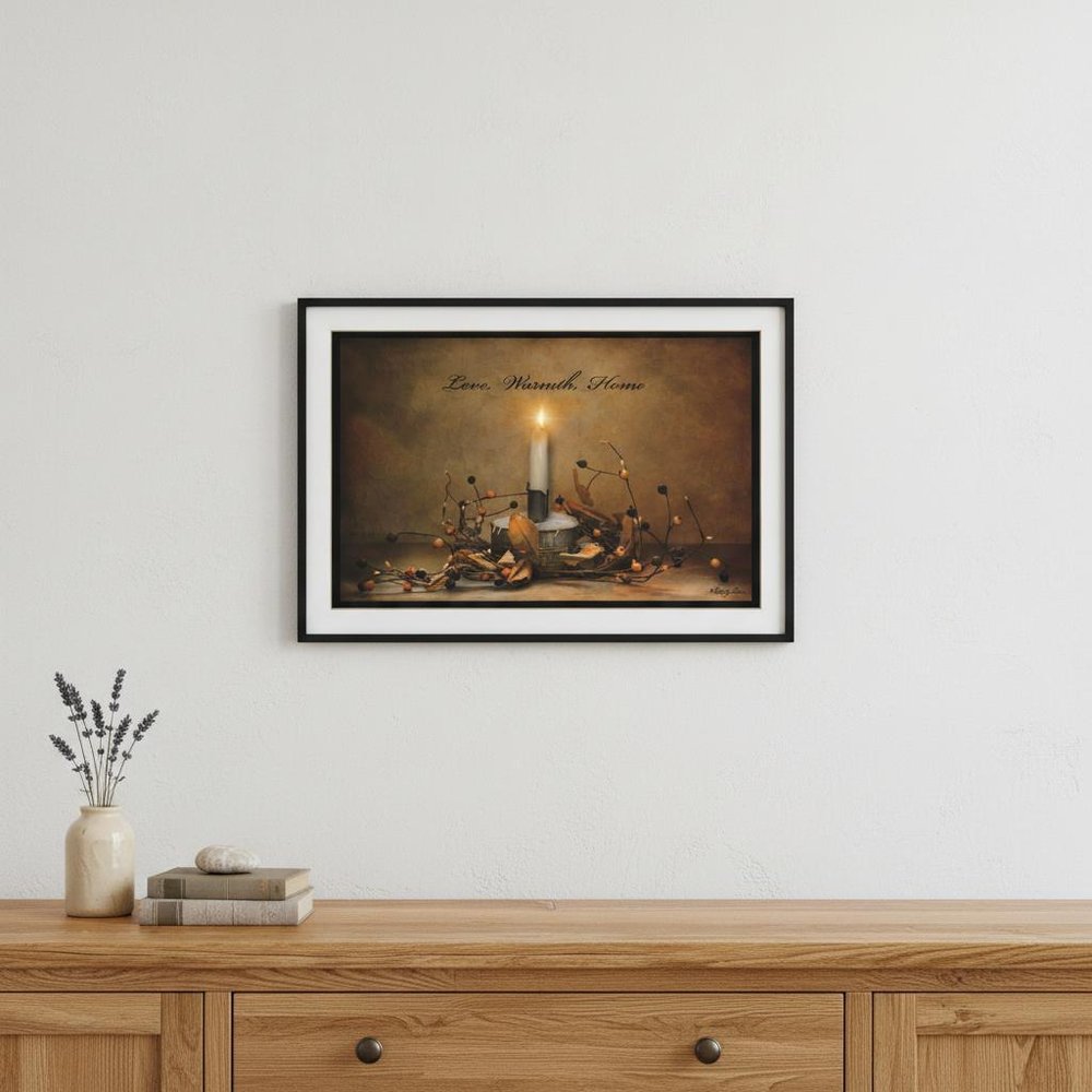 Love Warmth Home 2 Black Framed Print Wall Art HomeRoots