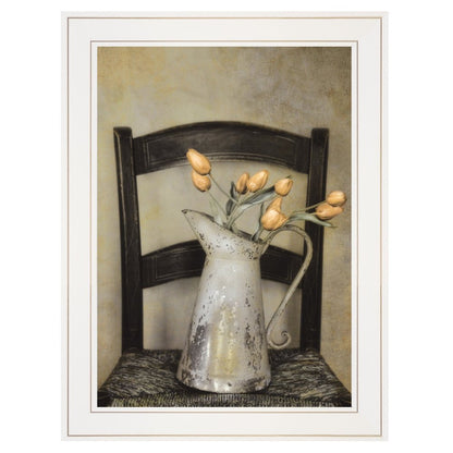 Golden Tulips 1 White Framed Print Wall Art HomeRoots