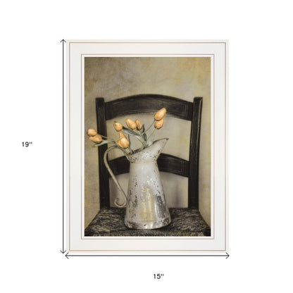 Golden Tulips 1 White Framed Print Wall Art HomeRoots