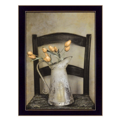Golden Tulips 2 Black Framed Print Wall Art HomeRoots