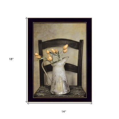 Golden Tulips 2 Black Framed Print Wall Art HomeRoots