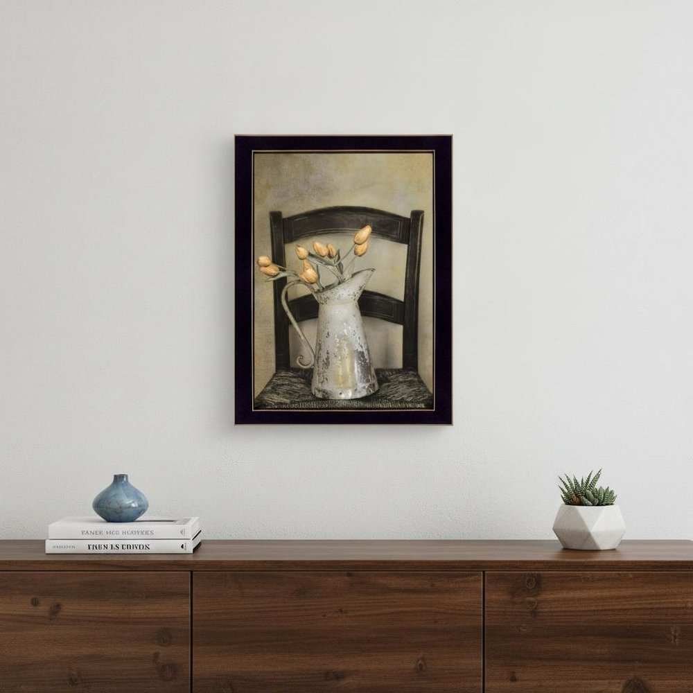 Golden Tulips 2 Black Framed Print Wall Art HomeRoots