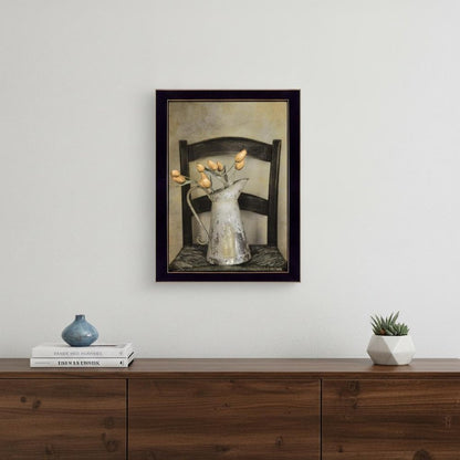 Golden Tulips 2 Black Framed Print Wall Art HomeRoots