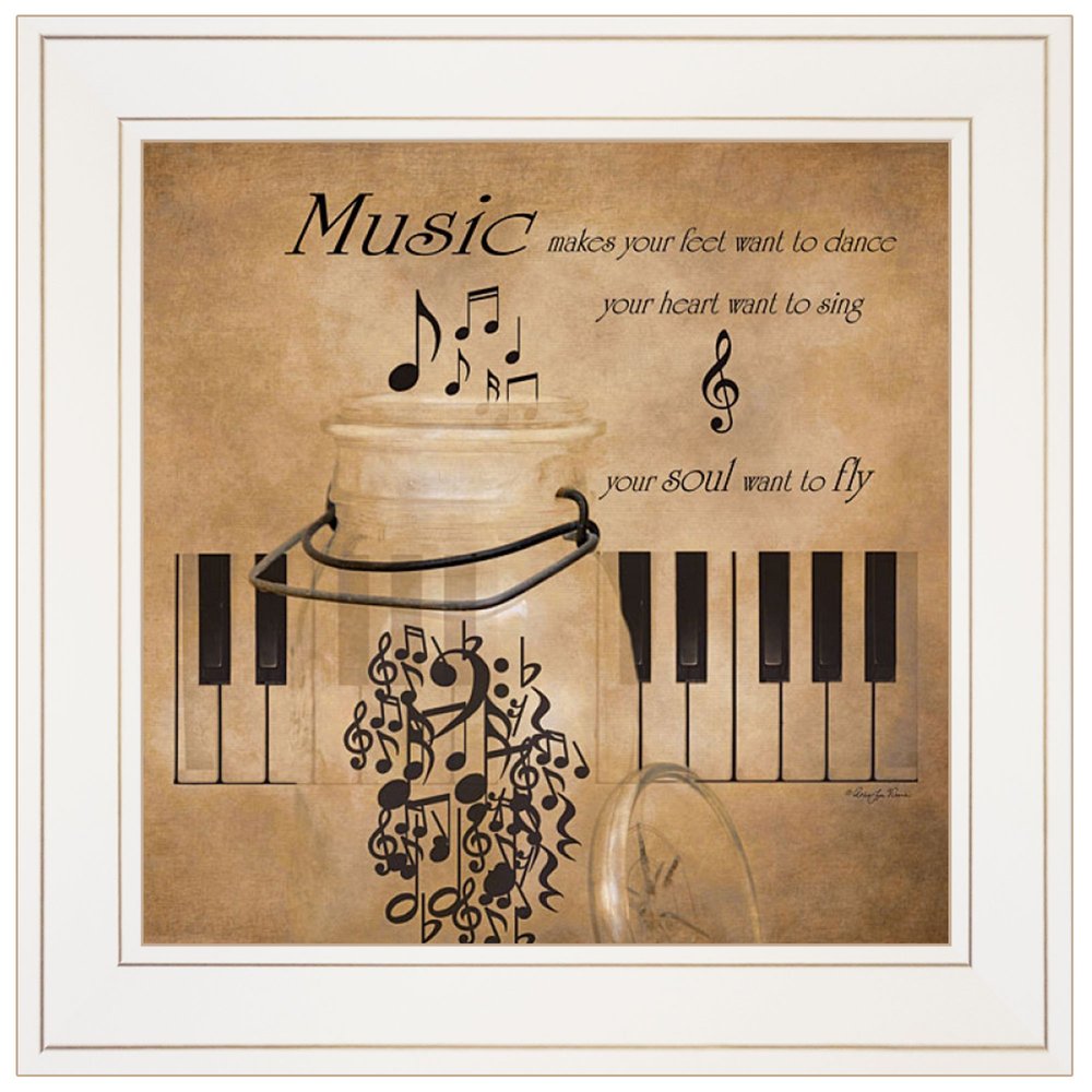 Music 1 White Framed Print Wall Art HomeRoots