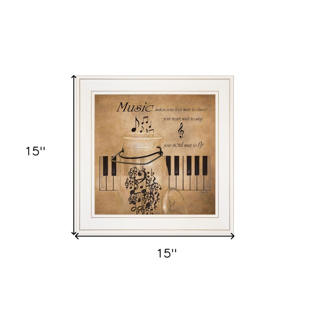 Music 1 White Framed Print Wall Art HomeRoots