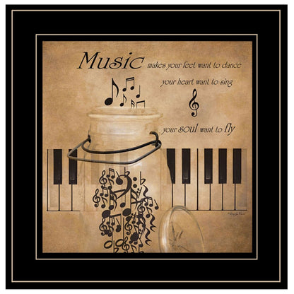 Music 2 Black Framed Print Wall Art HomeRoots