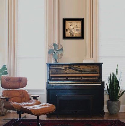 Music 2 Black Framed Print Wall Art HomeRoots