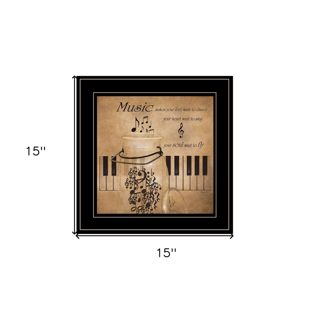 Music 2 Black Framed Print Wall Art HomeRoots