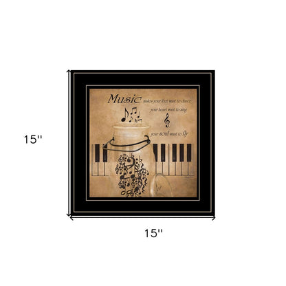 Music 2 Black Framed Print Wall Art HomeRoots