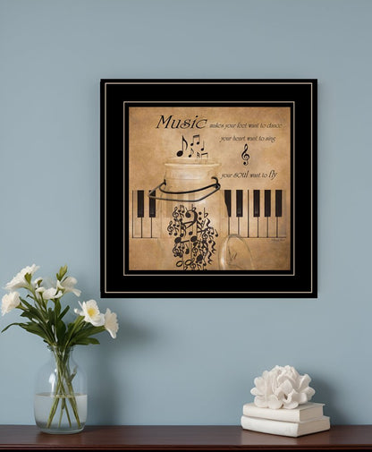 Music 2 Black Framed Print Wall Art HomeRoots