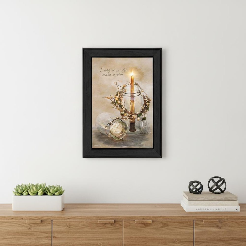 Make A Wish Black Framed Print Wall Art HomeRoots