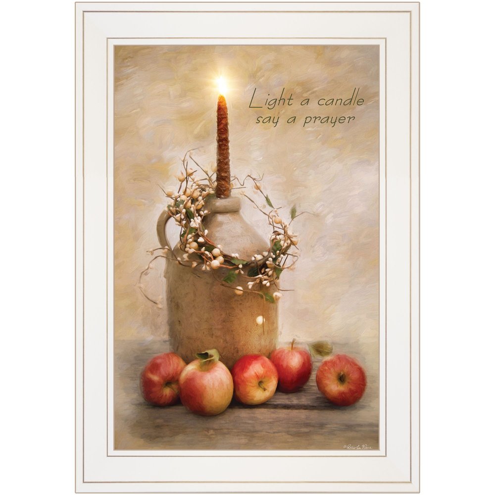 Say A Prayer 1 White Framed Print Wall Art — view 2