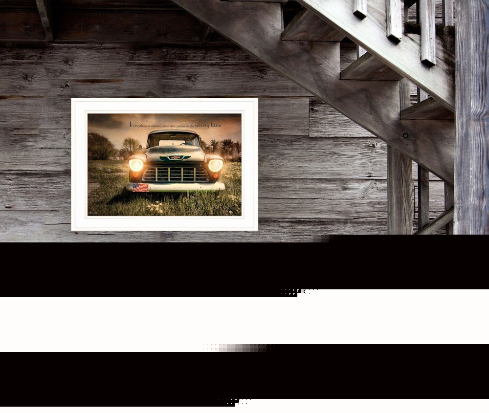 Wrong Lane 1 White Framed Print Wall Art HomeRoots